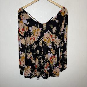 Billabong Secret Moons Floral‎ Romper Long Sleeve Vacation Women’s Medium